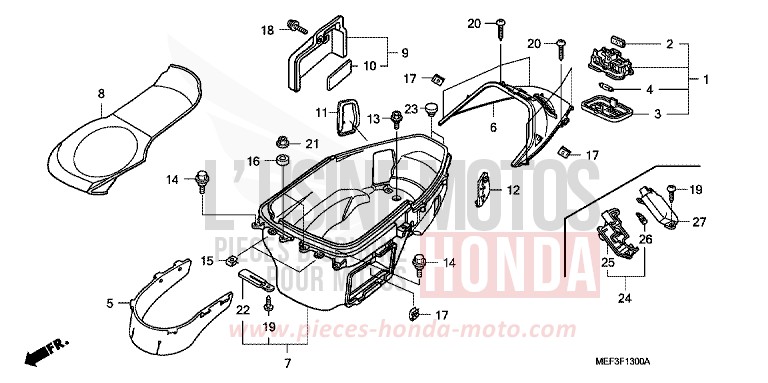 HANDGEPAECKFACH von SW-T400 ABS PEARL COSMIC BLACK (NHA64) von 2009